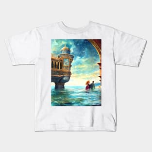 Departing the Gazebo of Worlds Kids T-Shirt